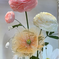 Hotselling staande partydecoratie gigantische bloemen papieren pioenroos standaard gigantische bloemen voor decoratie bruiloften evenementen etalage