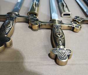 Estrella Medieval de David Crusader Knight <span class=keywords><strong>King</strong></span> Solomon Sword a la venta Espada de comando de estilo español - Product Image 3