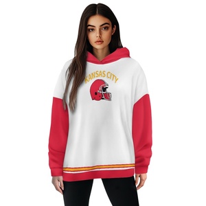 Felpe con Logo della squadra di calcio della città Kansas personalizzate con cappuccio sublimazione felpe da <span class=keywords><strong>donna</strong></span> in poliestere completamente stampate con cappuccio Dropshipping - Product Image 1