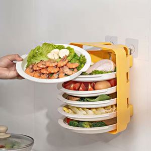 Étagère à vaisselle multi-niveaux empilable, organisateur de rangement alimentaire, plateau de service latéral - Product Image 4