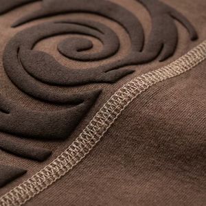 Felpa con cappuccio personalizzata Earth Tone Mocha Brown 100% cotone pesante Streetwear Vestibilità ampia Private Label Ricamo 3D Boxy - Product Image 6