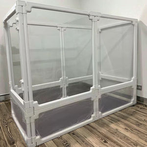 Şeffaf plastik çatı köpek çit kafes küçük orta köpekler için montaj gerekli kapalı kullanım her mevsim Bichon Teddy sınır ötesi - Product Image 1