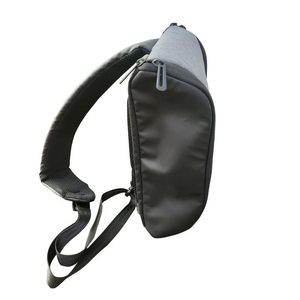 PENGGONG กระเป๋าเป้สะพายหลังอุปกรณ์ดิจิตอลสีเทาไนลอนกันกระแทกกระเป๋าสะพายไหล่ข้างเดียวสำหรับจัดเก็บโทรศัพท์แท็บเล็ต - Product Image 5