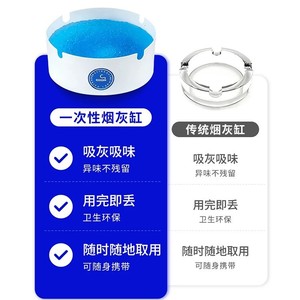 Disposable Ashtrays Round Thickened With Sand Protection For Home <b>Office</b> Cafe Use - Product Image 1