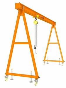 Grúa pórtico de una sola viga de tipo móvil eléctrico de 250KG ~ 5T con polipasto de cadena eléctrico - Product Image 2