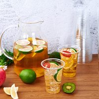 1000 gobelets en plastique transparent durables de 12 oz, gobelets jetables en PP pour les fêtes d'anniversaire, les cérémonies, les événements