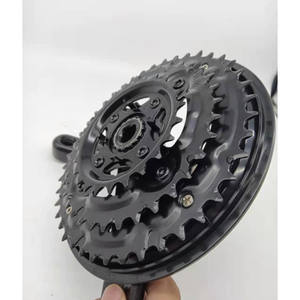 Pédalier de vélo en alliage d'aluminium 170 mm, plateaux creux, noir, 8 vitesses, 24 vitesses - Product Image 5