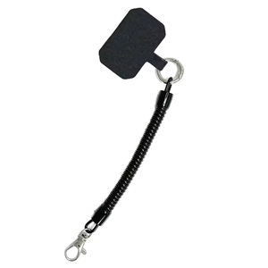 Ремешок-шнурок для телефона с карабином, эластичный, толстый, с фиксатором, для ношения через плечо, черный, защита от утери, для смартфона - Product Image 3