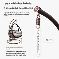 Chaise suspendue en rotin tressé, design pastoral moderne, pour intérieur/extérieur, balcon, jardin, terrasse, 3 places, vente chaude