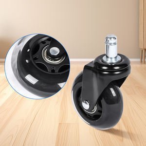 Robuste 2,5-Zoll-<span class=keywords><strong>PU</strong></span>-Polyurethan-Lenkrollen, Geräuschlos, Transparent, Ersatzräder für Bürostühle - Product Image 3