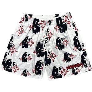 Men's Casual Mesh Athletic Shorts Quick Dry Breathable Streetwear Basketball Gym Shorts With Drawstring Design - Product Image 1