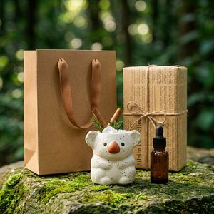 Koala Aromatherapy Crystal Gift Box <b>Diffuser</b> Stone Air Freshening Home Decor Creative Cute Gift Men Women Birthdays Christmas - Product Image 2