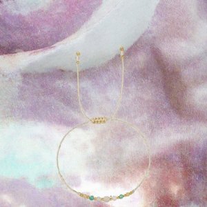 Pulsera de Cuentas de Piedra Natural Chapada en Oro, Pulsera de Hilo ConstellatE para Mujer, Regalo, Joyería para Fiestas - Product Image 3
