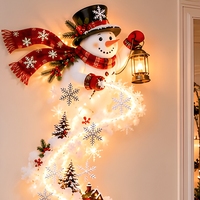 Lumière murale LED en spirale en forme d'étoile de Noël, lampe décorative suspendue en spirale pour Noël, décoration murale pour fenêtre de maison pour les fêtes