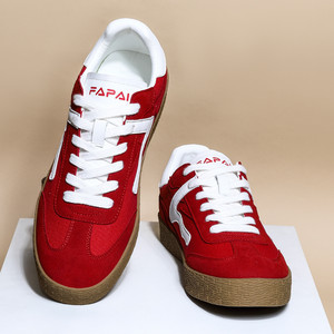 Spring Men's Casual <b>Sneakers</b> Retro Round Toe Korean Style Flat Color Block Shoes Fashion Trend Leisure Canvas - Product Image 4