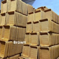 Handgeweven plastic rotan-look fruitmand voor supermarkten, geschikt voor brood en snacks.