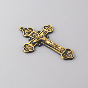 Nouveauté Crucifix en bronze antique avec les douze apôtres ACR039 pour faire des chapelets et des porte-clés - Product Image 5