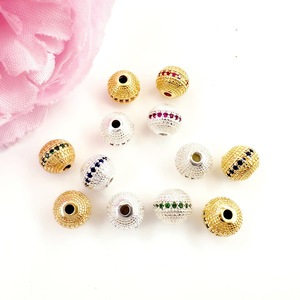 Gold Rhinestone Beads 8mm Round Spacer For Jewelry Making <b>Bracelets</b> Necklaces Loose Beads Craft Accessories - Product Image 1