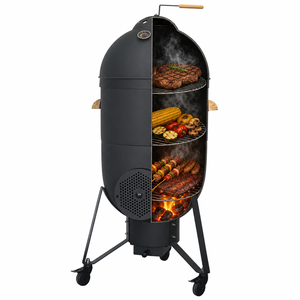 <span class=keywords><strong>SEB</strong></span> <span class=keywords><strong>Four</strong></span> à fusée 4-en-1, barbecue, fumoir, <span class=keywords><strong>four</strong></span> à pizza et brasero d'extérieur, à charbon et bois, avec roues - Product Image 1