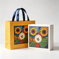 Sac en papier d'art de luxe de haute qualité avec poignée en ruban, emballage de boîte cadeau en carton, boîte à thé haut de gamme, logo personnalisé, image de marque d'entreprise