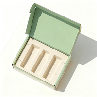 Boîte d'emballage personnalisée pour ensemble cosmétique, boîte cadeau pliable vide avec insert en mousse pré-découpé, boîte en papier avec logo imprimé