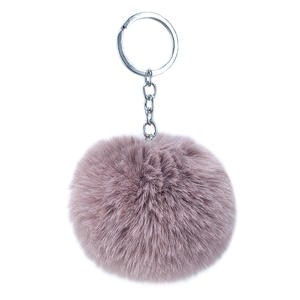 2024 <span class=keywords><strong>pas</strong></span> <span class=keywords><strong>cher</strong></span> 8cm fourrure de lapin en peluche personnalisé fausse fourrure boule forme Pom Pom porte-clés <span class=keywords><strong>moelleux</strong></span> bouffée personnalisé porte-clés fabricant - Product Image 4