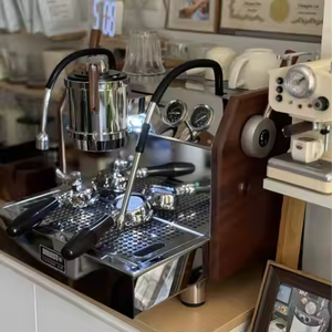 Máquina de café expreso comercial <span class=keywords><strong>italiana</strong></span> semiautomática, bomba rotativa de doble caldera independiente, superventas, moderna, de dos calderas - Product Image 2
