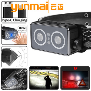 Linterna frontal LED con batería incorporada, recargable tipo C, ajustable a 45 grados, ligera para uso en exteriores - Product Image 4