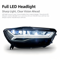 Phares à LED matriciels, ensemble de phares à LED complets avec projecteur, feux de jour, faisceau bas, faisceau haut, mise à niveau pour Audi A6L C7 2012-2018
