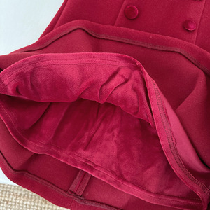 Korean Style Girl's Red Thick Sleeveless Jumper <strong>Dress</strong> Velvet Collar Christmas Party Red Thickened Sleeveless <strong>Dress</strong> for Kids - Product Image 4