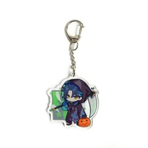 Animation Anime <span class=keywords><strong>Genshin</strong></span> Impact Hutao Diluc Xiao <span class=keywords><strong>Qiqi</strong></span> Mona Tartaglia Kawaii Halloween Noël Cartoon Acrylique Porte-clés Pendentif - Product Image 6