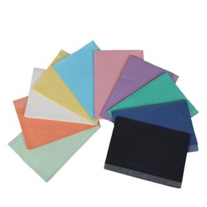 Bavoirs dentaires jetables imperméables 3 plis colorés pour patients – Produits dentaires polyvalents - Product Image 2