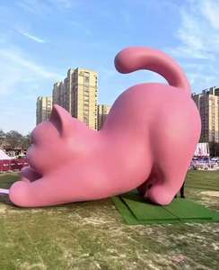Escultura Gigante de Gato en Fibra de Vidrio para Exteriores, Estatuas Artísticas Emblemáticas para Áreas de Ocio, Plazas Comerciales, Centros Comerciales y Espacios Públicos - Product Image 1