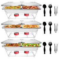 Ensemble de réchauds à buffet jetables en fil métallique, 33 pièces, très vendu, pour réchauffer les aliments, idéal pour les fêtes en plein air