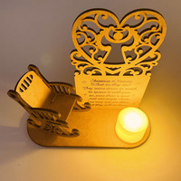 Chaise à bascule de noël en bois décorations de table ange de noël