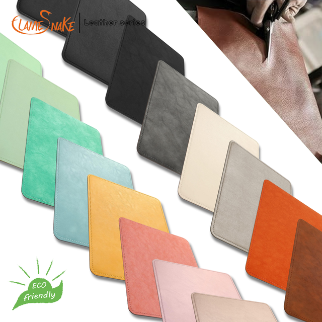 PU Leather PVC Mouse Pad with Stitched Edge | Non-Slip, Waterproof Desk Mat | 250*210*2mm Custom Logo Leather Mouse Pad