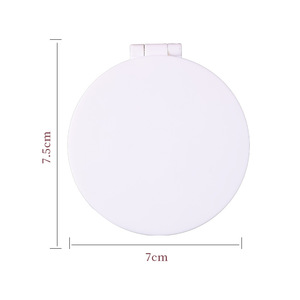 Zonyin hai mặt màu hồng nhỏ vòng ABS + kính mỹ phẩm gương dễ thương nhỏ gọn nhỏ gọn Túi du lịch gương với biểu tượng tùy chỉnh - Product Image 3