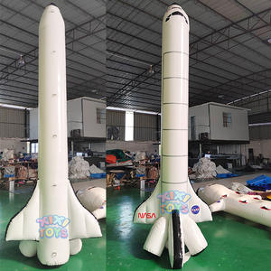 Cohete inflable sellado de PVC personalizado de 4m <span class=keywords><strong>H</strong></span> para exteriores, globos de astronauta OVNI inflables con tema espacial para eventos - Product Image 2