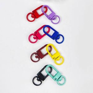 Custom Metal Colorful Painted Door Hook Keychain - <b>Spring</b> <b>Clip</b> Lobster Claw for DIY Craft Accessories and Charms - Product Image 5