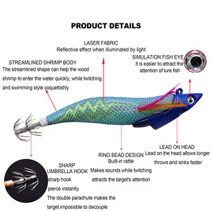 Mồi Câu Jig Hình Bạch Tuộc Âm Thanh 130Mm 42G Mồi Câu Cá Nước Mặn Mồi Câu Cá Phát Sáng Dtd Feile Nhật Bản - Product Image 3