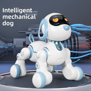 Chien robot intelligent télécommandé, jouet éducatif pour enfants et petits garçons - Matériau plastique, coordination œil-main, fonction d'histoires - Product Image 1