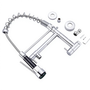Robinet de cuisine <span class=keywords><strong>gourmet</strong></span> mural chromé, eau froide, flexible, durable, argenté, avec logo personnalisé - Product Image 6