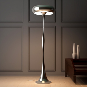 Lampe sur pied design moderne, base en plastique LED, lumière blanc chaud, lampe sur pied pour salon, grande taille, température de couleur 2700K - Product Image 2