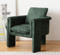 Nordic Luxus Wohnzimmer Hotel Lobby Boucle Stuhl Möbel Samt Lounge Stuhl Sofa Sessel Stoff Akzent Stuhl