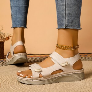 Women Wedge Sandals Summer New Style Thick Sole European and American Style Roman Sandals Wholesale - Product Image 2