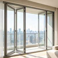 Fenêtre pliante horizontale en polyuréthane FRP, à ouverture latérale gauche-droite, grande ouverture pour projets résidentiels et villas