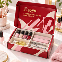 Boîte d'expédition personnalisée en carton ondulé brillant E-Flute pour produits de soin des ongles, emballage à rabat pour cosmétiques