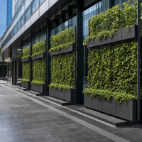 Jardinière murale verticale extérieure en métal, montable sur les murs et les barrières