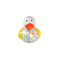 Nouveau design 2025 – Canard en caoutchouc transparent coloré de 2 pouces, jouet flottant de sécurité pour bébé, jouet cognitif pour le bain