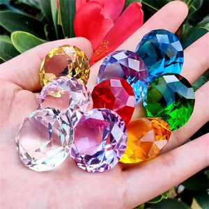 Pisapapeles de <span class=keywords><strong>Cristal</strong></span> con Forma de Diamante en 10 Colores, Adorno Decorativo de <span class=keywords><strong>Cristal</strong></span> Tallado, Gema <span class=keywords><strong>Gigante</strong></span> para Bodas, Oficina, Escritorio, Regalos de Cumpleaños - Product Image 1